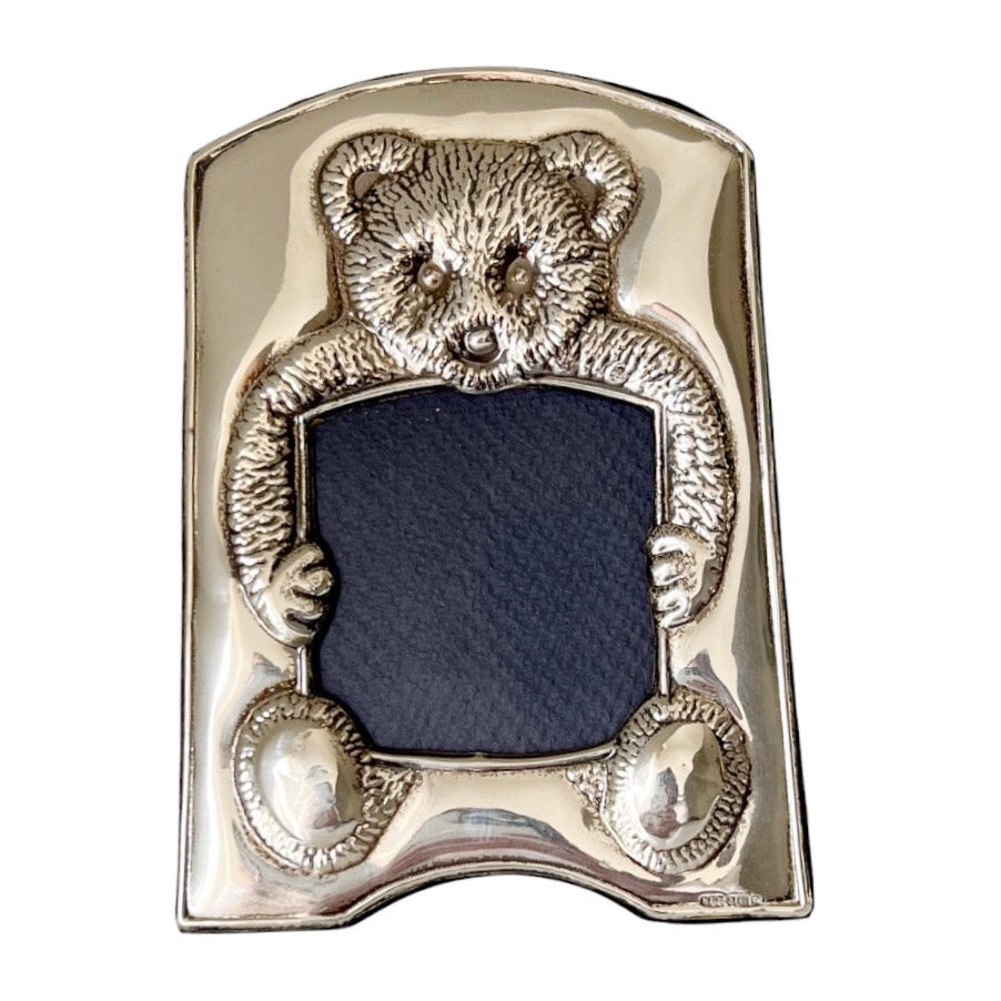 Vintage Sterling Silver Teddy Bear Photo Frame, Birmingham 1996