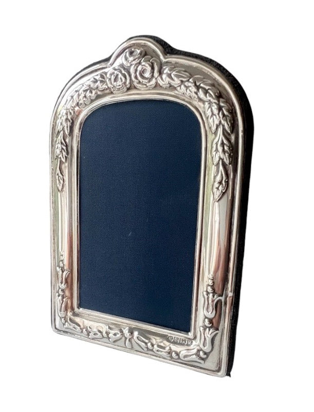 Vintage Carr’s Sterling Silver Floral Photo Frame, Sheffield 1994