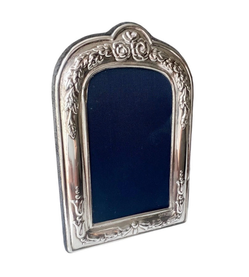 Vintage Carr’s Sterling Silver Floral Photo Frame, Sheffield 1994