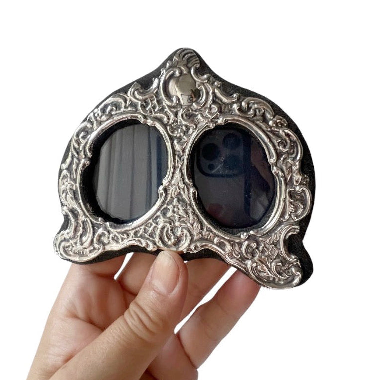 Vintage Sterling Silver Double Photo Frame, RBB Sheffield 1987