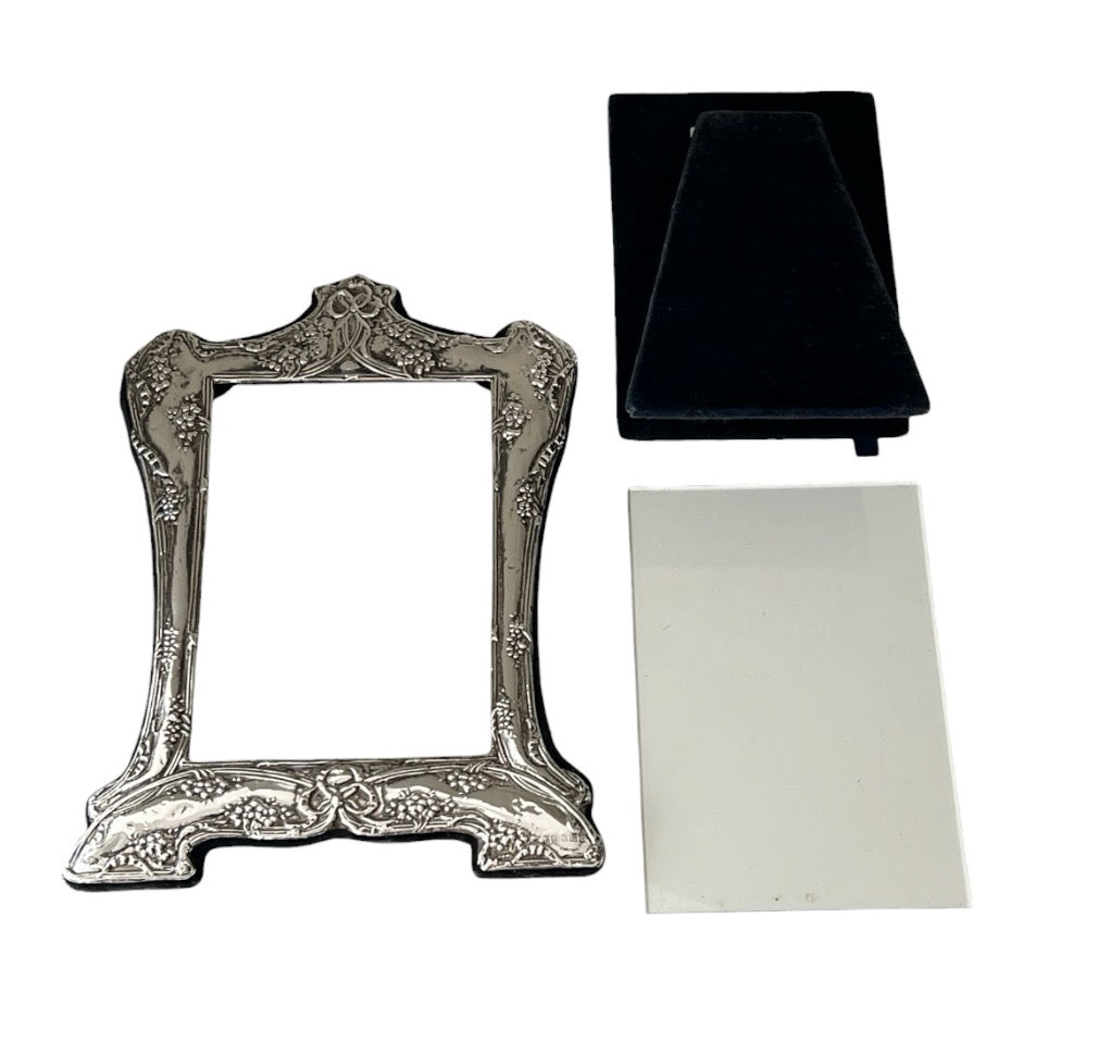 Vintage Sterling Silver Photo Frame, Birmingham 1996, Ornate Floral Design