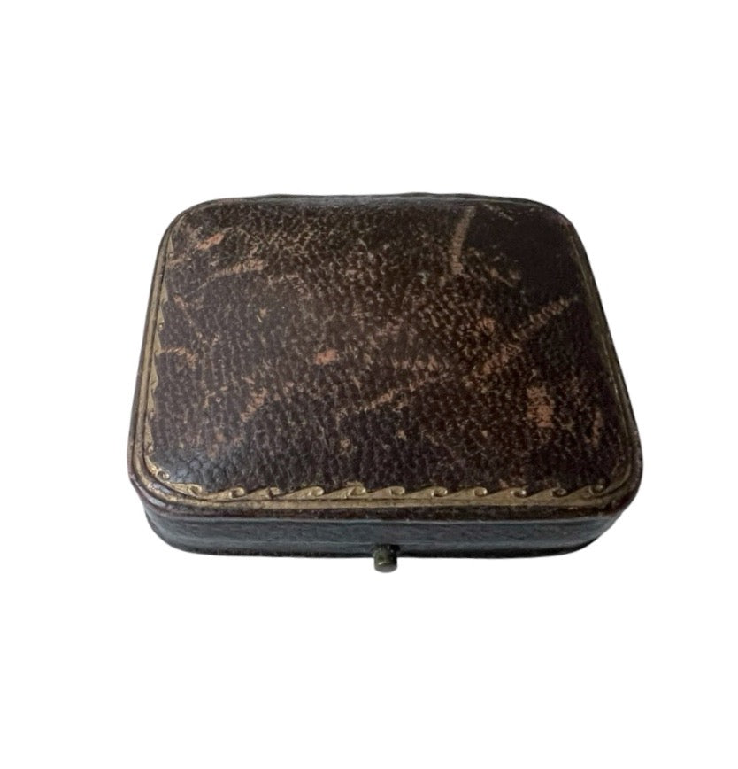 Antique Maurice Moses Jewellery Presentation Box, Green Velvet, London