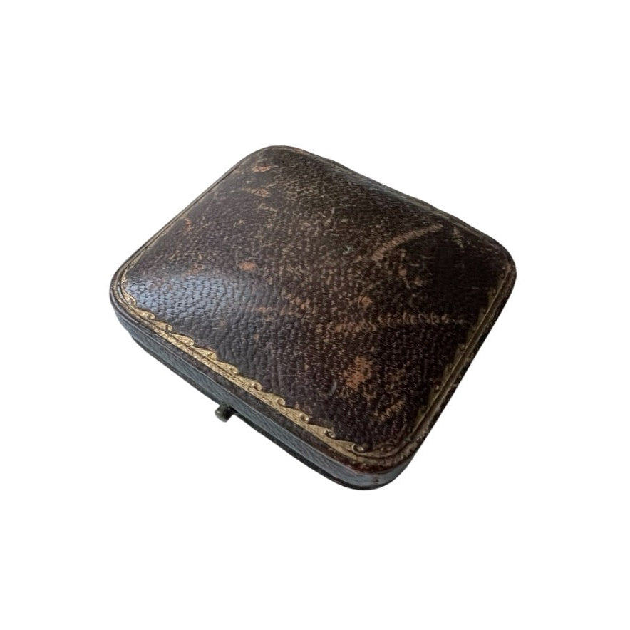 Antique Maurice Moses Jewellery Presentation Box, Green Velvet, London