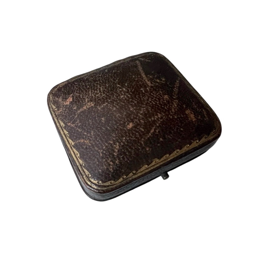 Antique Maurice Moses Jewellery Presentation Box, Green Velvet, London