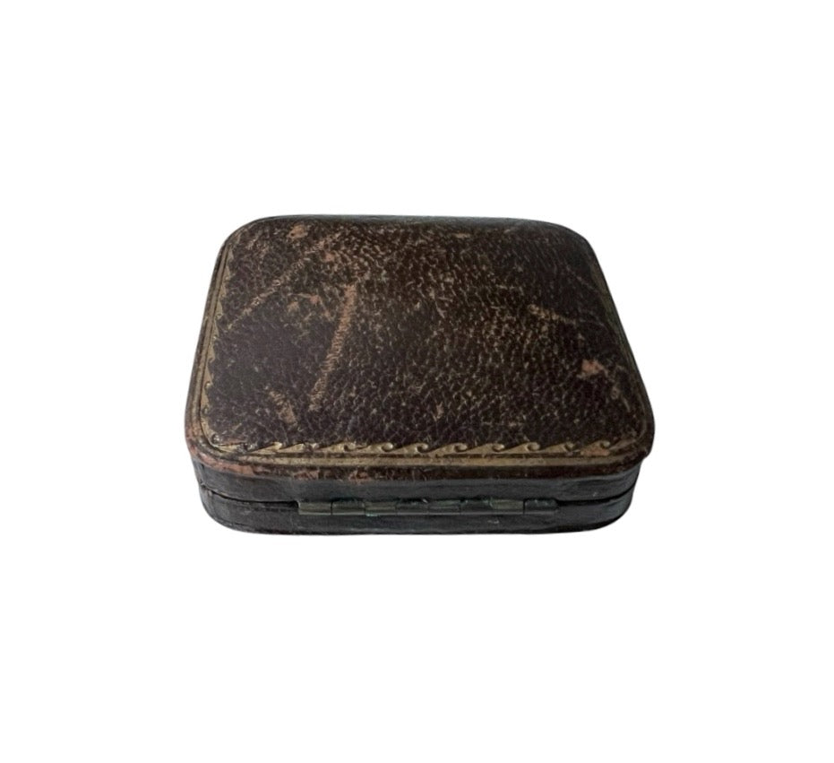 Antique Maurice Moses Jewellery Presentation Box, Green Velvet, London