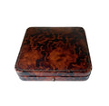 Antique Jewellery Presentation Box, Tortoiseshell Effect & Black Velvet