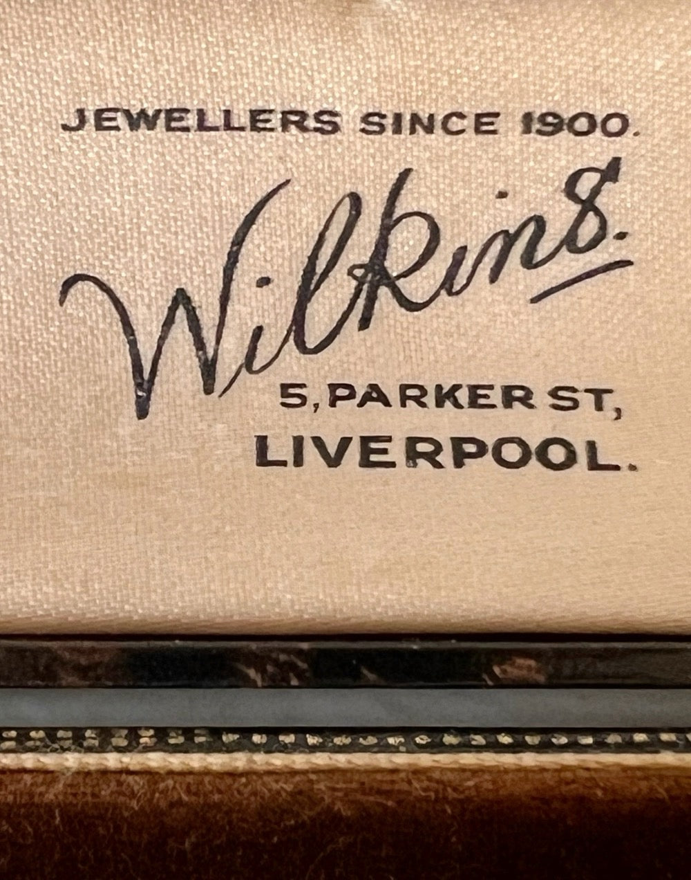 Antique Wilkins Liverpool Chain Necklace Bracelet Presentation Box Art Deco Case