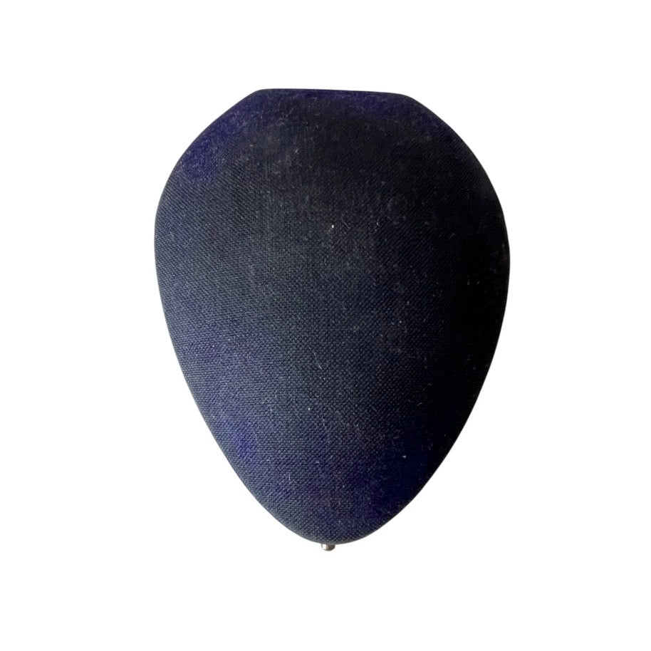 Antique Victorian Blue Velvet Jewellery Box W Martin Wrexham Brooch Presentation Case