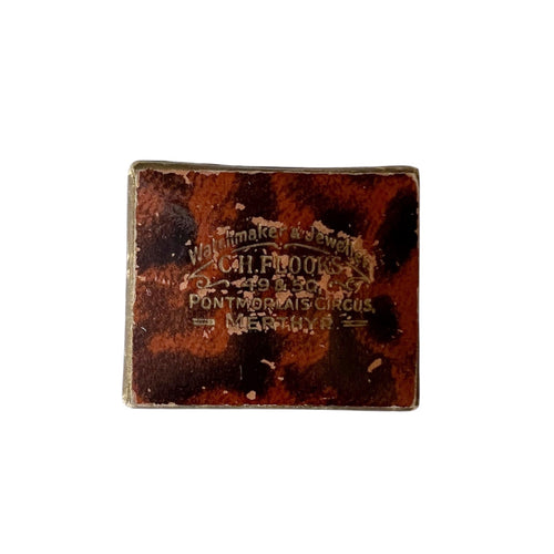 Antique Victorian Ring Box C.H. Flooks Merthyr Wales Jeweller Ring Presentation Box c1880