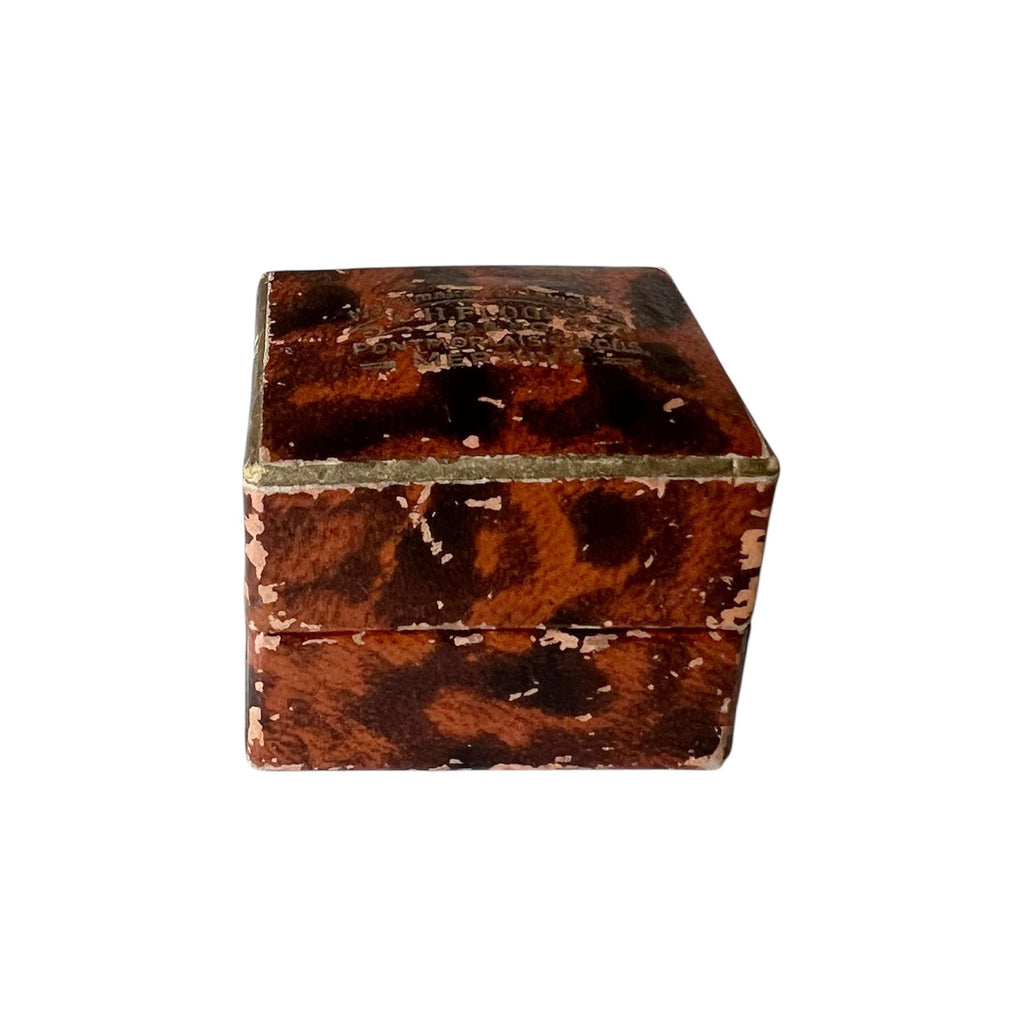 Antique Victorian Ring Box C.H. Flooks Merthyr Wales Jeweller Ring Presentation Box c1880