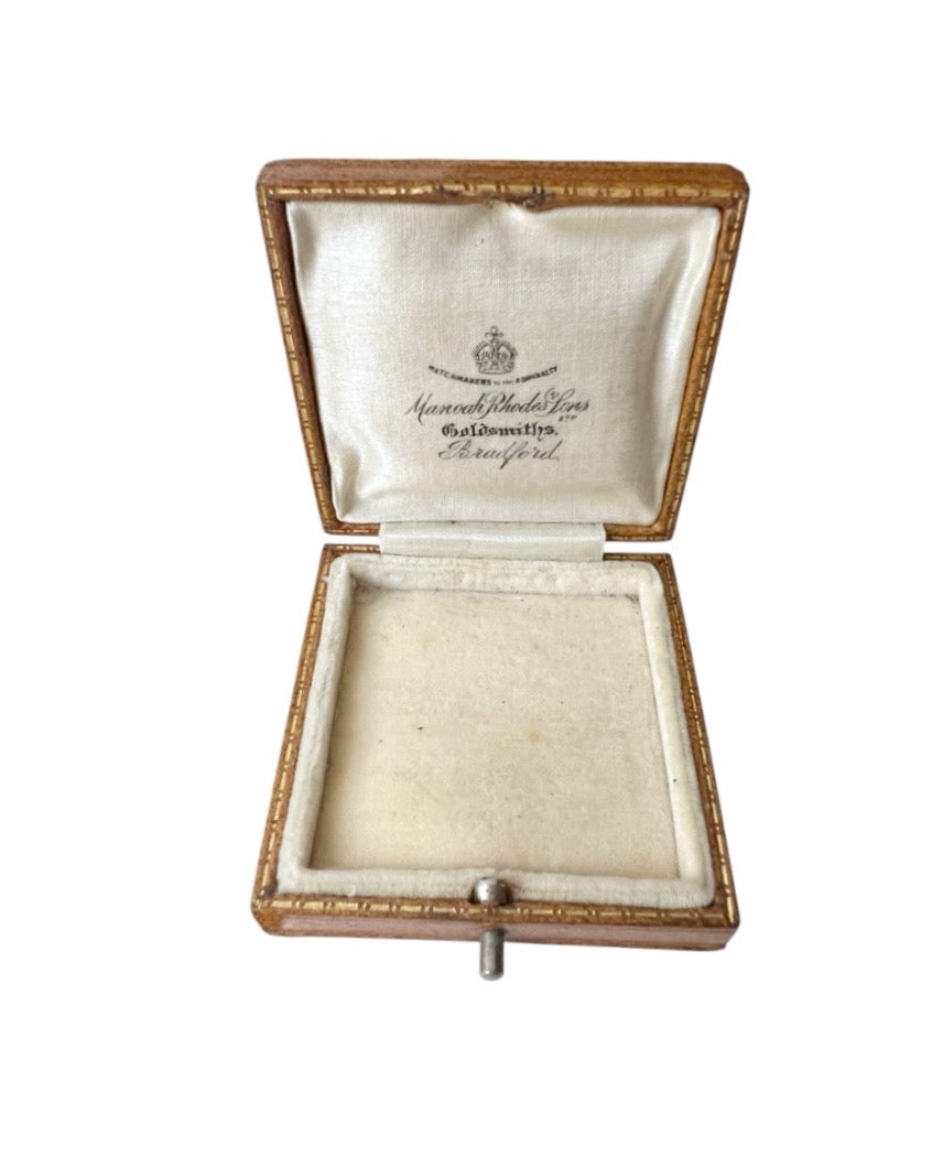 Antique Manoah Rhodes & Sons Jewellery Presentation Box, Bradford