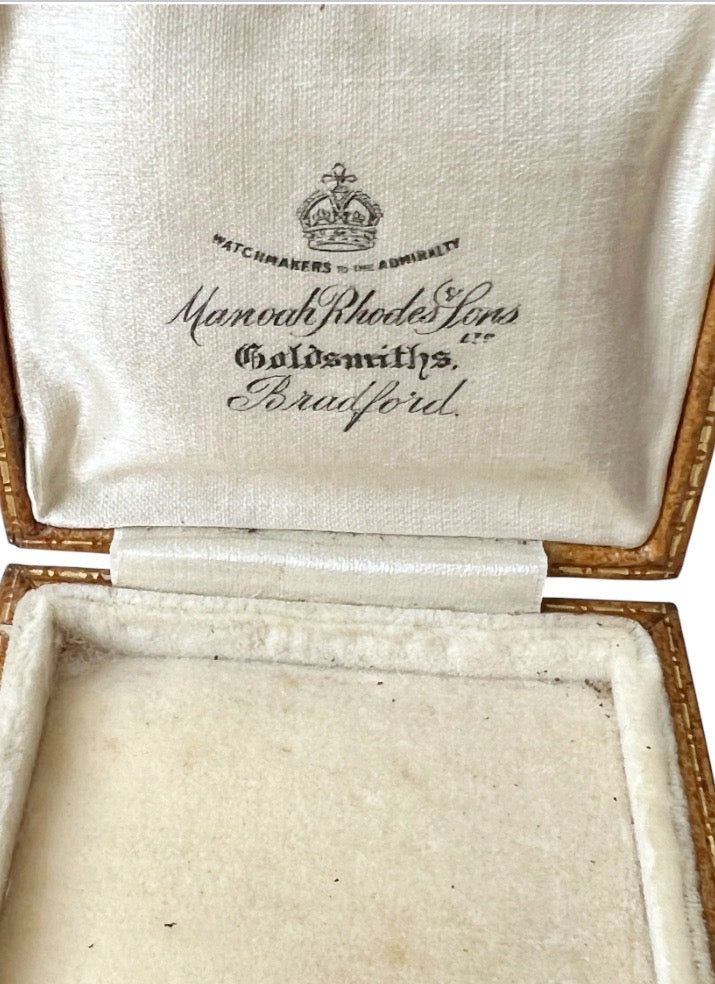 Antique Manoah Rhodes & Sons Jewellery Presentation Box, Bradford
