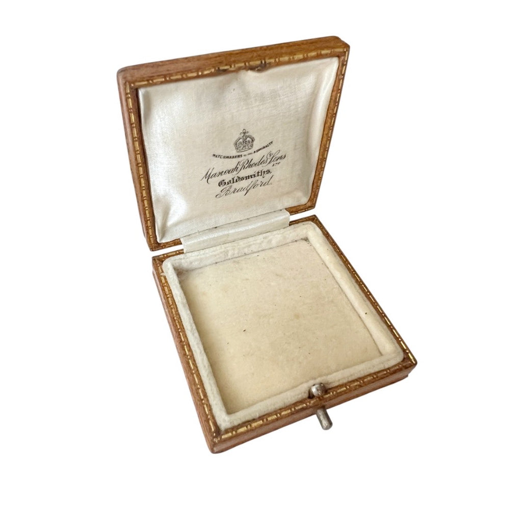Antique Manoah Rhodes & Sons Jewellery Presentation Box, Bradford