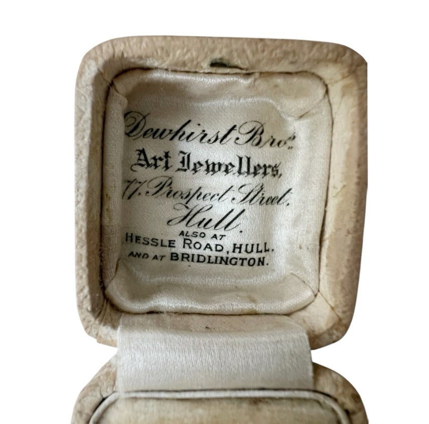 Antique Dewhirst Bros Ring Box, Hull & Bridlington