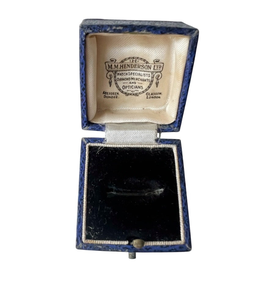 Antique M.M. Henderson Ring Box, Scottish Jewellers Case