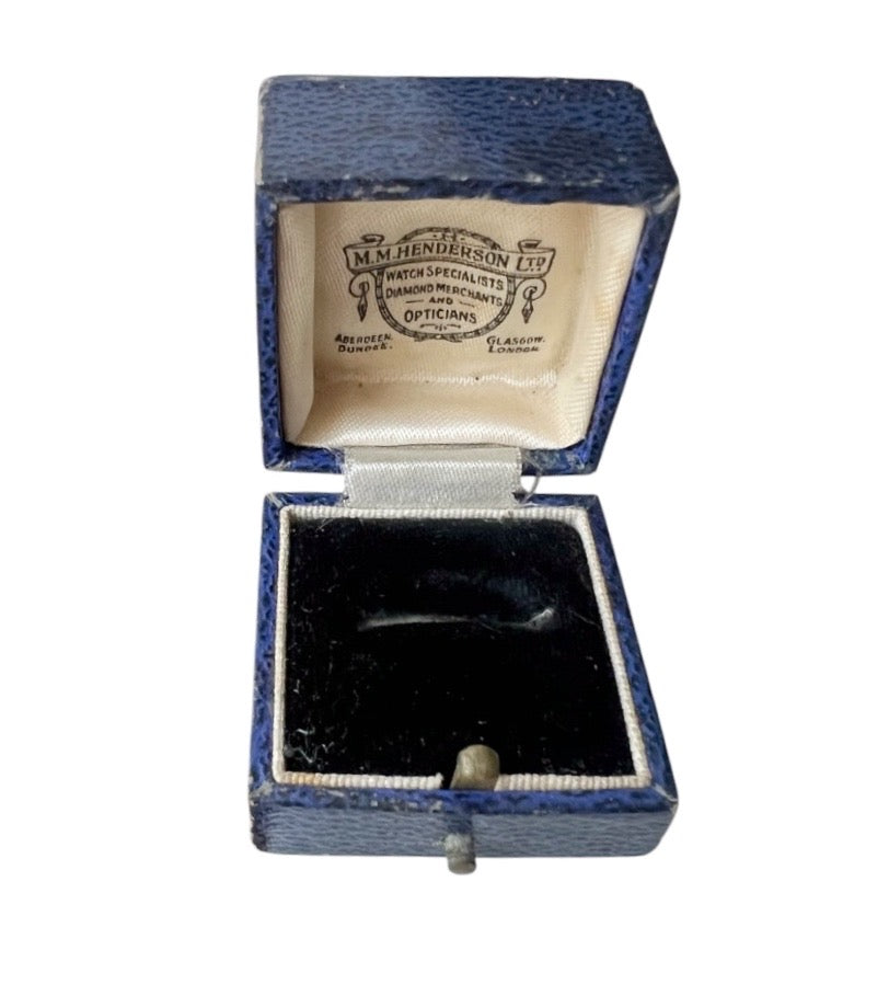 Antique M.M. Henderson Ring Box, Scottish Jewellers Case