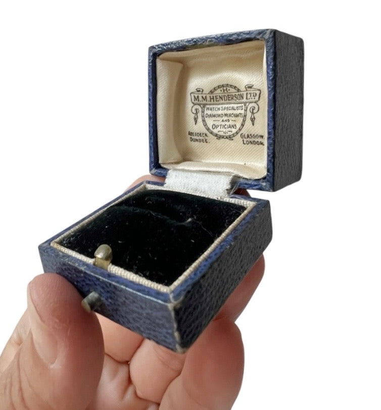 Antique M.M. Henderson Ring Box, Scottish Jewellers Case