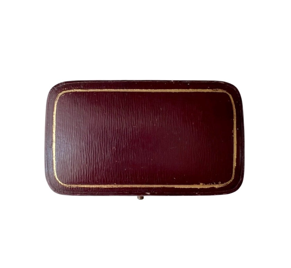 Antique A. Ames Norwich Brooch Presentation Box, Blue Velvet, c.1900–1940