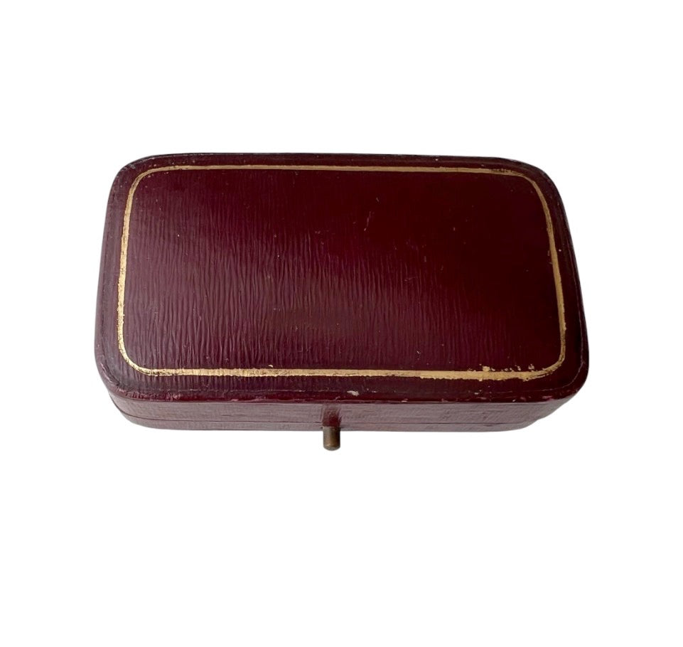 Antique A. Ames Norwich Brooch Presentation Box, Blue Velvet, c.1900–1940