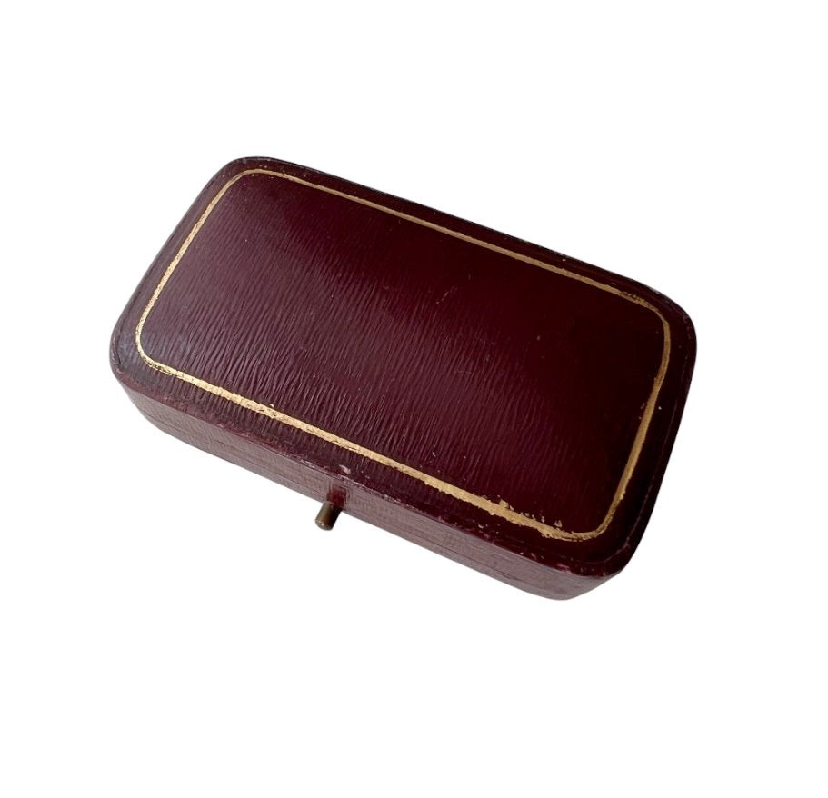 Antique A. Ames Norwich Brooch Presentation Box, Blue Velvet, c.1900–1940