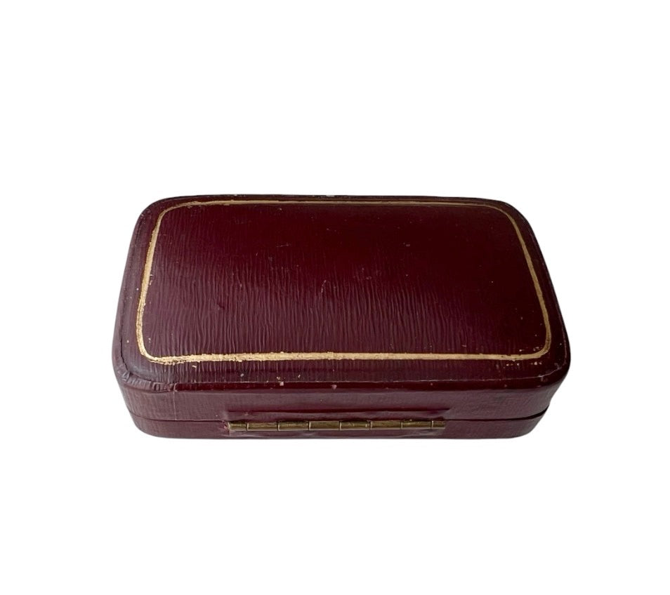 Antique A. Ames Norwich Brooch Presentation Box, Blue Velvet, c.1900–1940