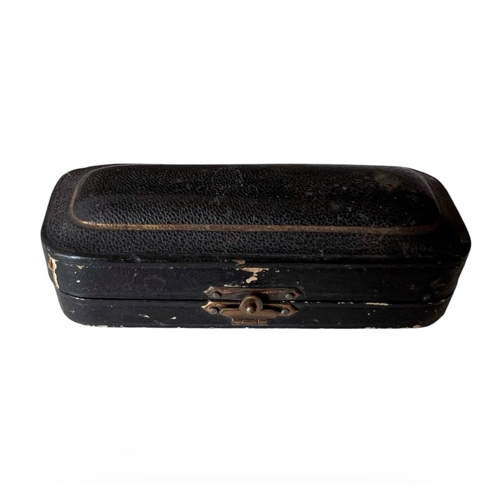 Antique Victorian Jewellery Box Red Velvet Case for Cufflinks Earrings or Rings c1880