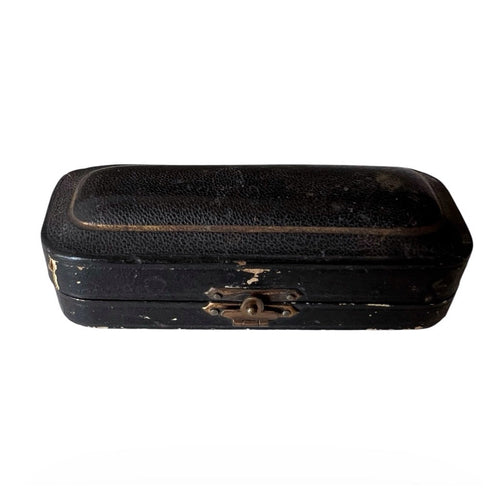 Antique Victorian Jewellery Box Red Velvet Case for Cufflinks Earrings or Rings c1880