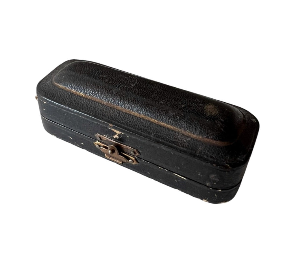 Antique Victorian Jewellery Box Red Velvet Case for Cufflinks Earrings or Rings c1880