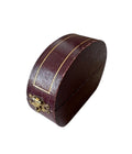 Antique Bangle Bracelet Box F.W. Reed Swansea Leather Case Blue Velvet