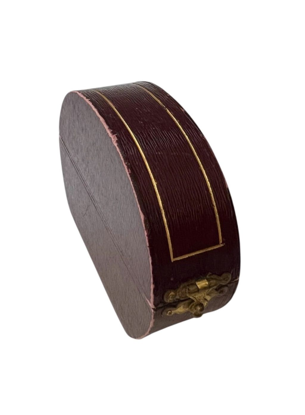 Antique Bangle Bracelet Box F.W. Reed Swansea Leather Case Blue Velvet