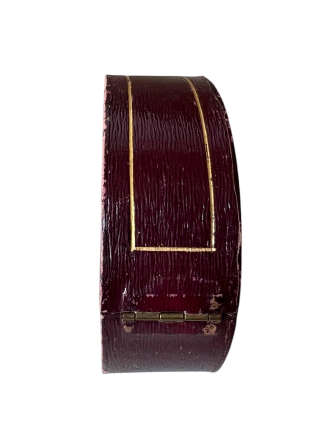 Antique Bangle Bracelet Box F.W. Reed Swansea Leather Case Blue Velvet