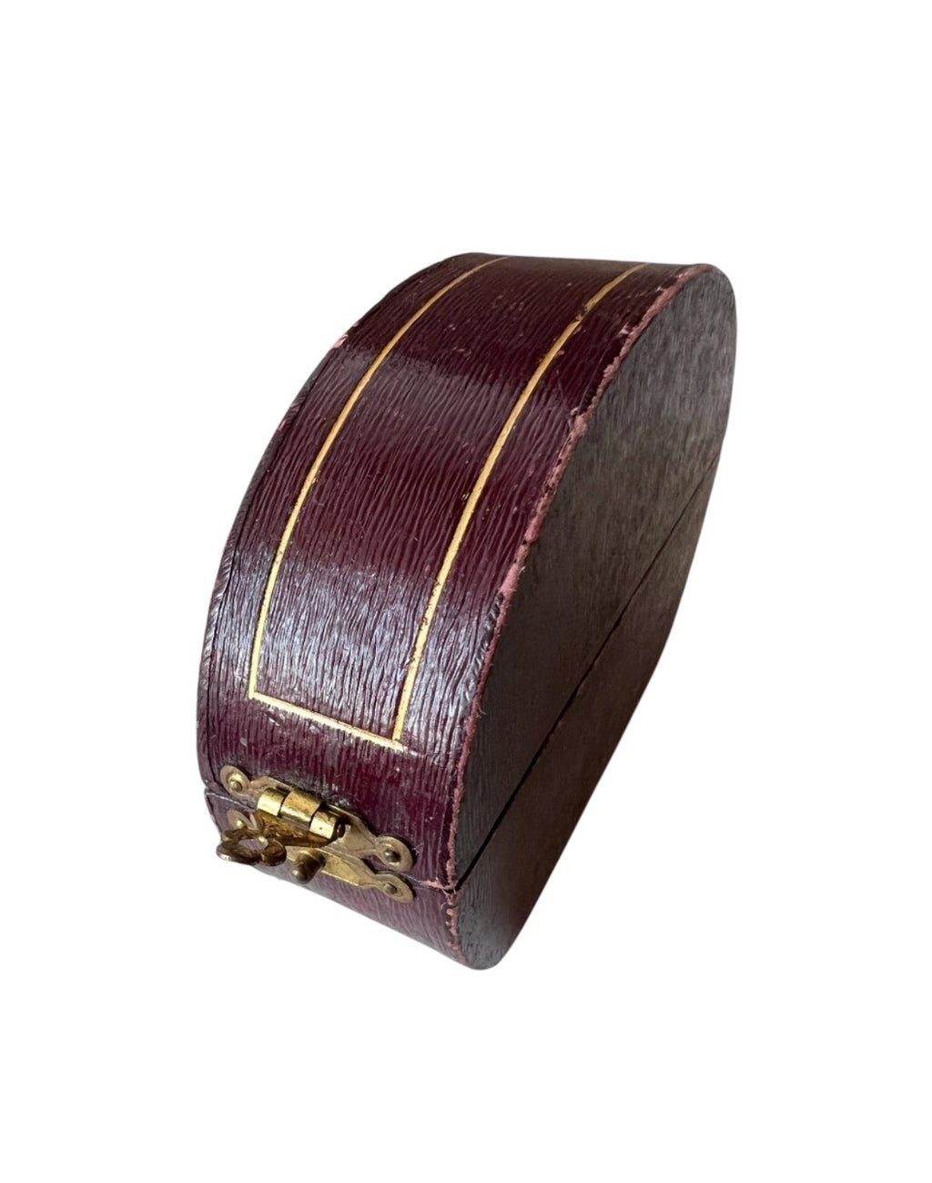 Antique Bangle Bracelet Box F.W. Reed Swansea Leather Case Blue Velvet
