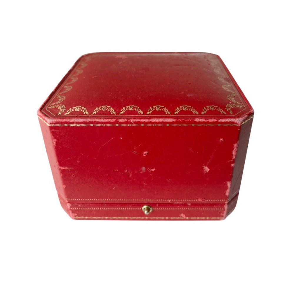 Vintage Cartier Red Jewellery Box Paris London New York Display Case