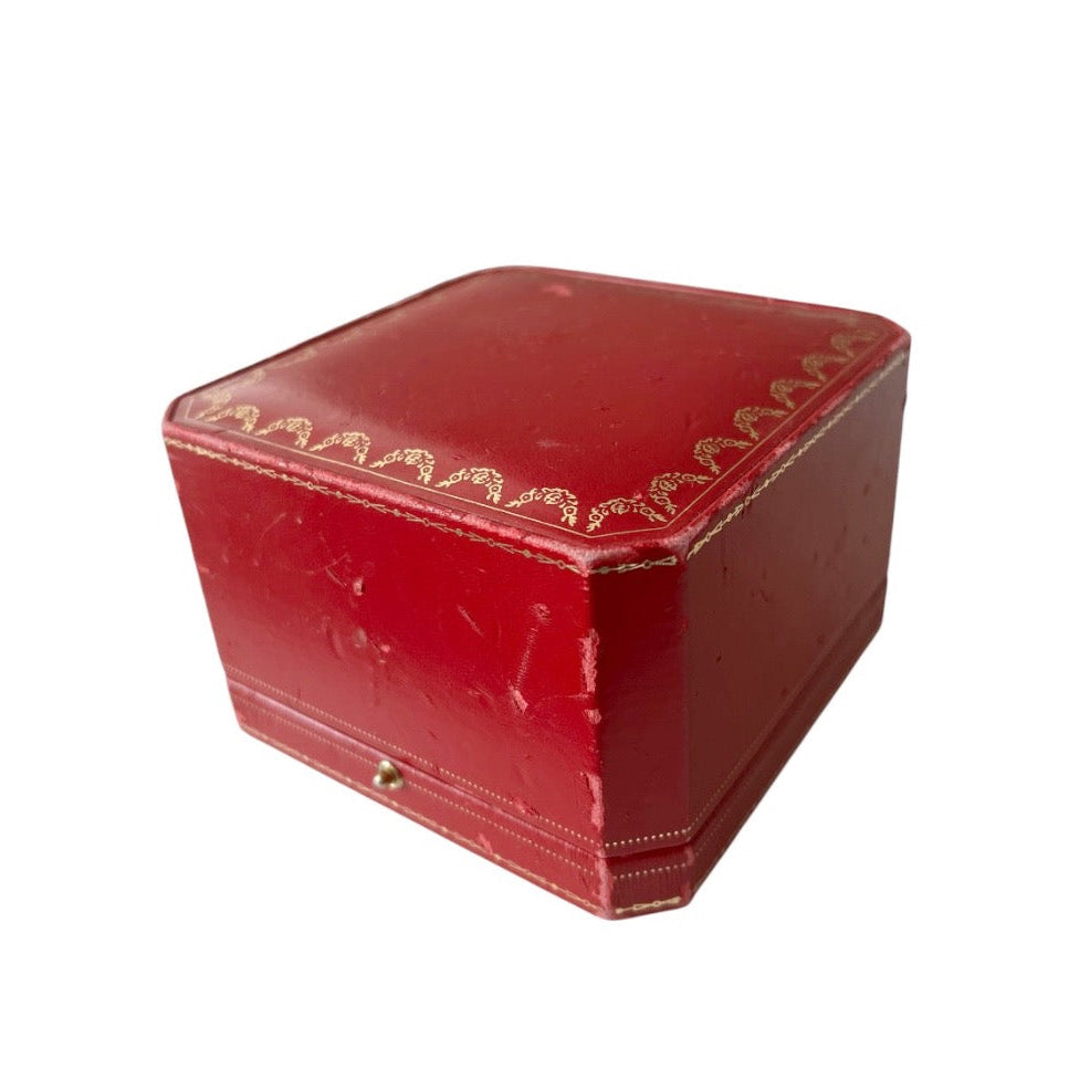 Vintage Cartier Red Jewellery Box Paris London New York Display Case