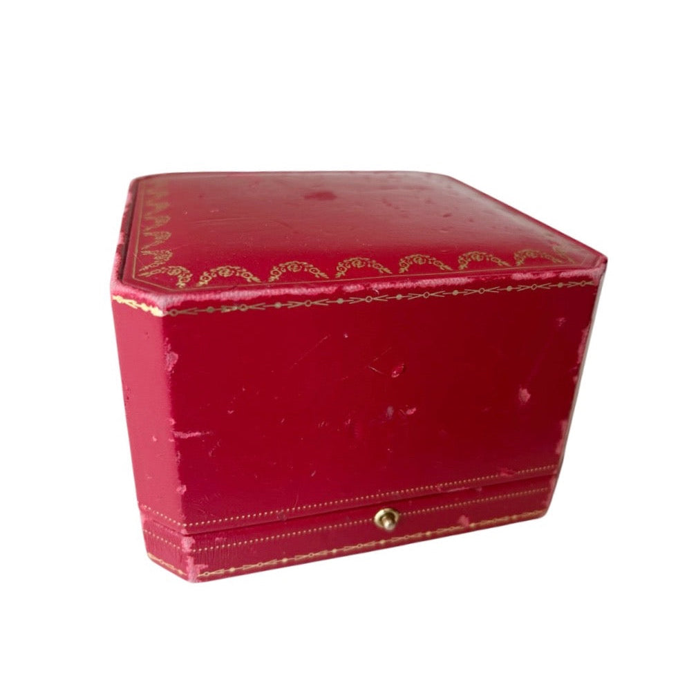 Vintage Cartier Red Jewellery Box Paris London New York Display Case