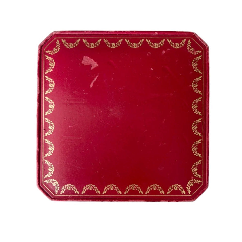 Vintage Cartier Red Jewellery Box Paris London New York Display Case
