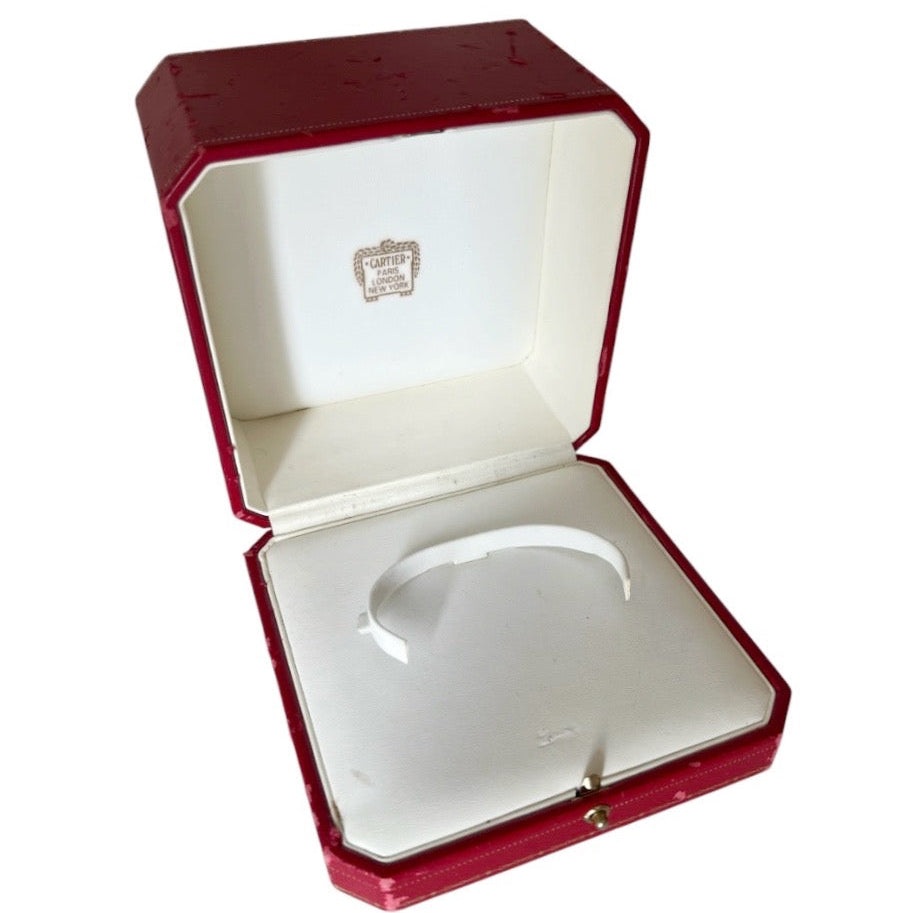 Vintage Cartier Red Jewellery Box Paris London New York Display Case