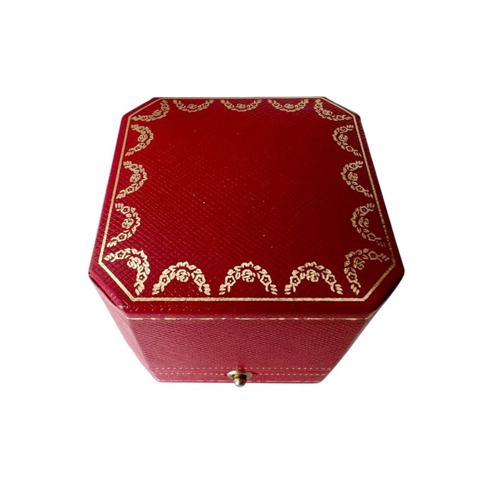 Vintage Cartier Red Ring Box Paris London New York Jewellery Case