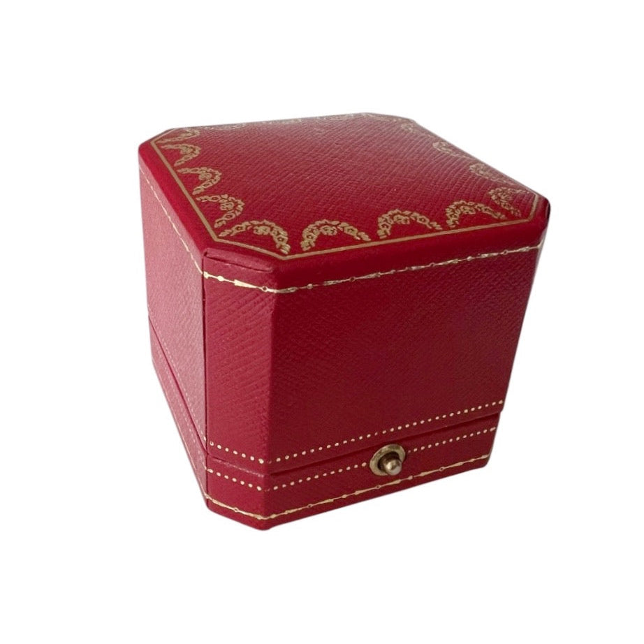 Vintage Cartier Red Ring Box Paris London New York Jewellery Case