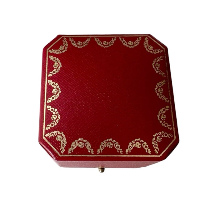Vintage Cartier Red Ring Box Paris London New York Jewellery Case