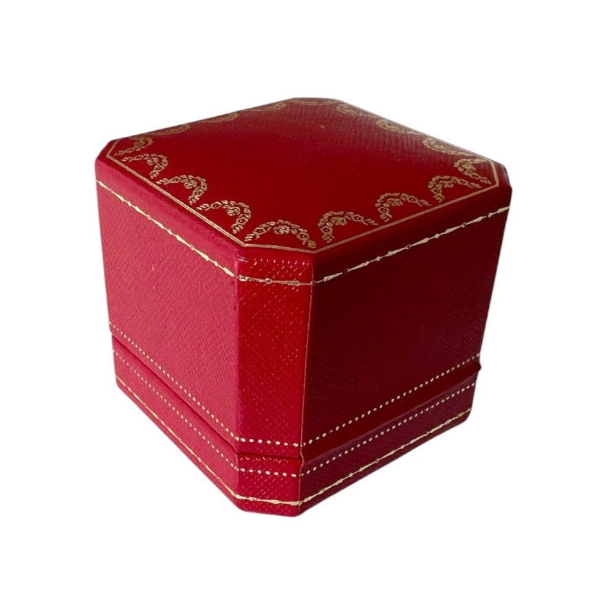 Vintage Cartier Red Ring Box Paris London New York Jewellery Case