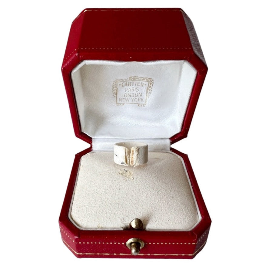 Vintage Cartier Red Ring Box Paris London New York Jewellery Case