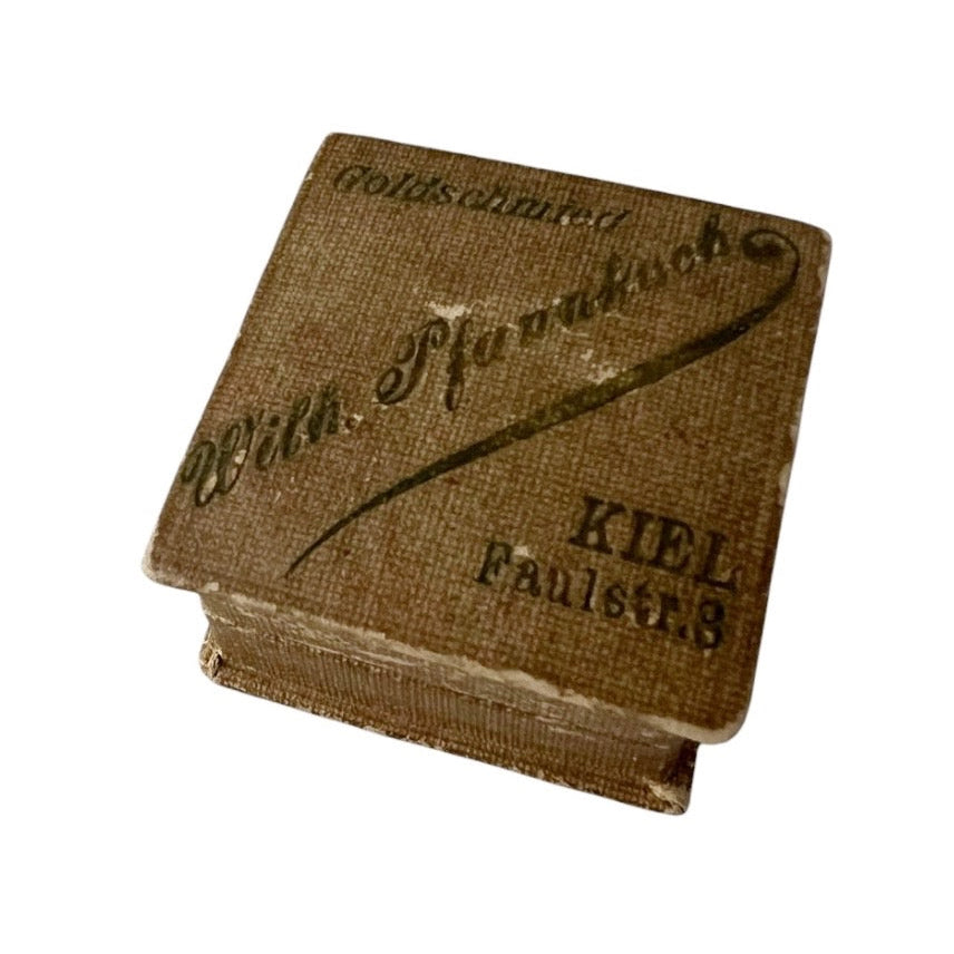 Antique German Earrings Box Goldschmied Wilhelm Pfannkuch Jewellery Case
