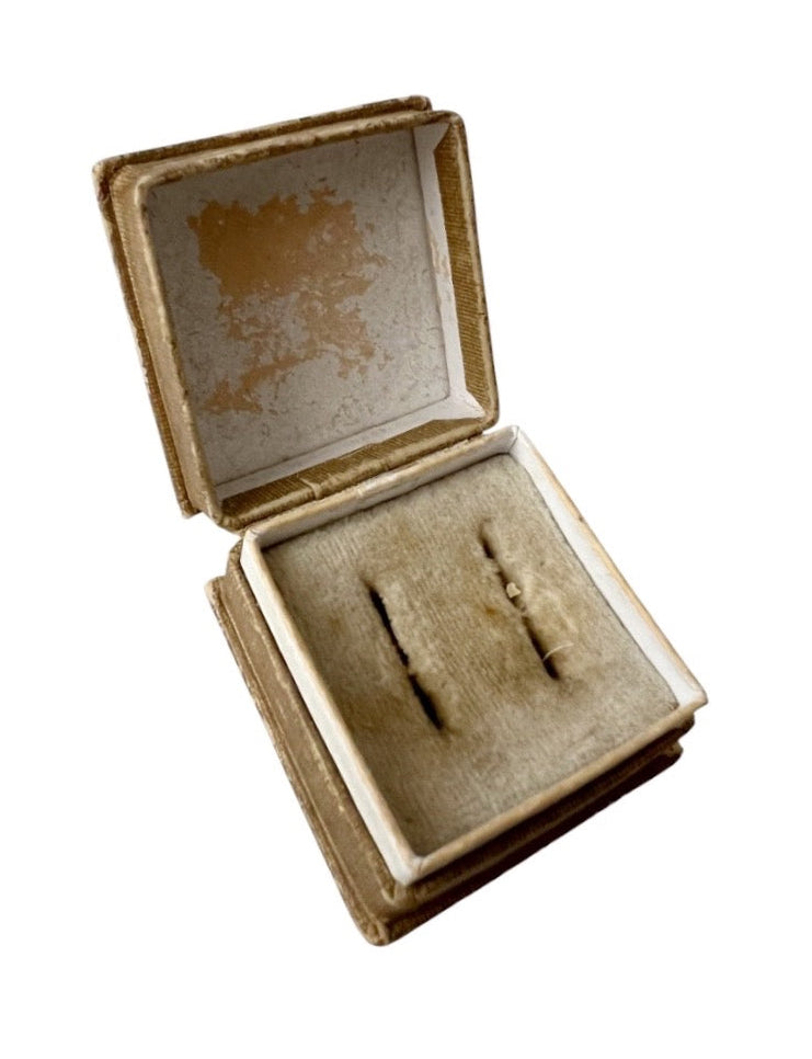Antique German Earrings Box Goldschmied Wilhelm Pfannkuch Jewellery Case