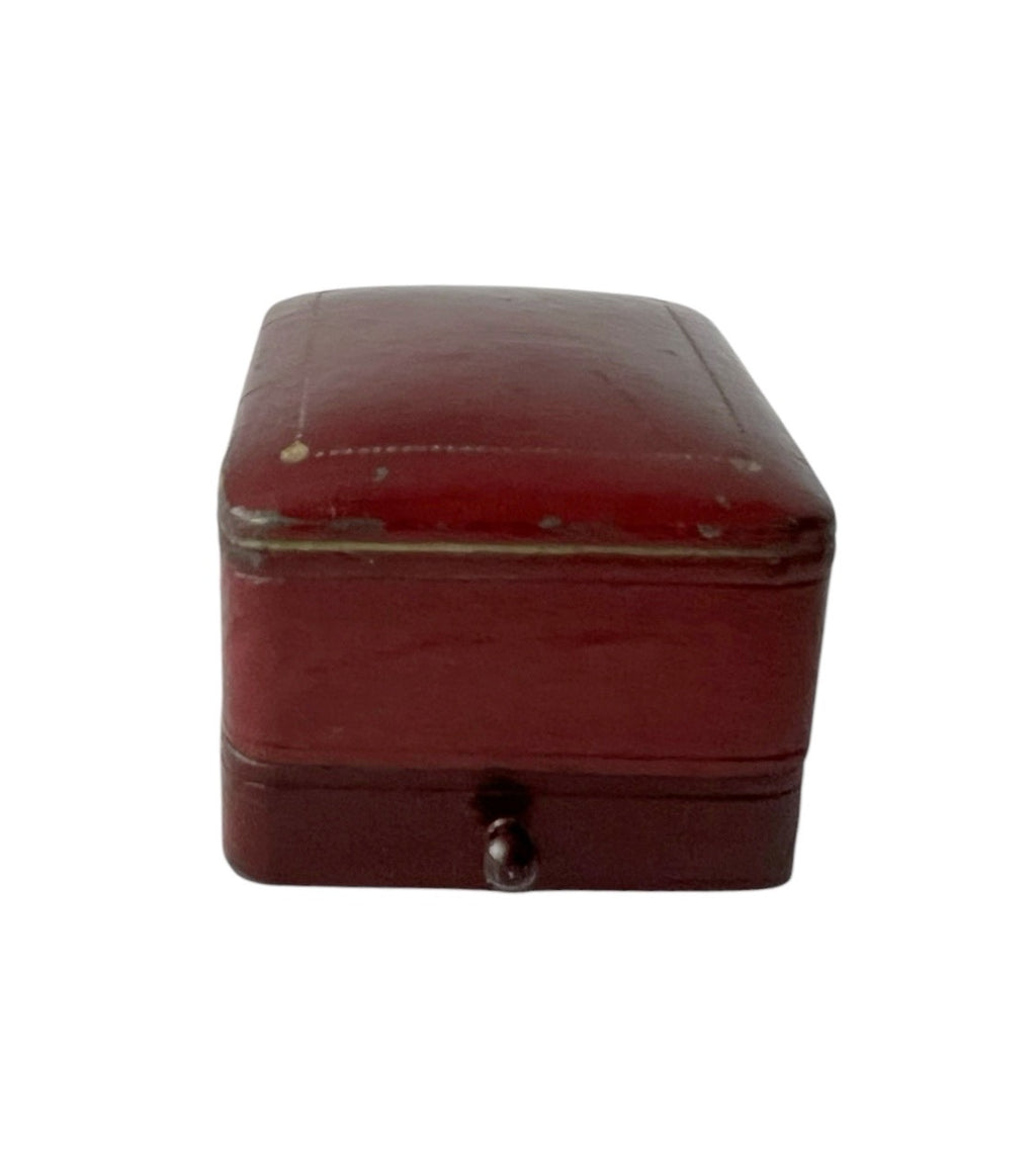 Antique German Jewellery Box Grosse & Sohn Wiesbaden Leather Ring Box Case