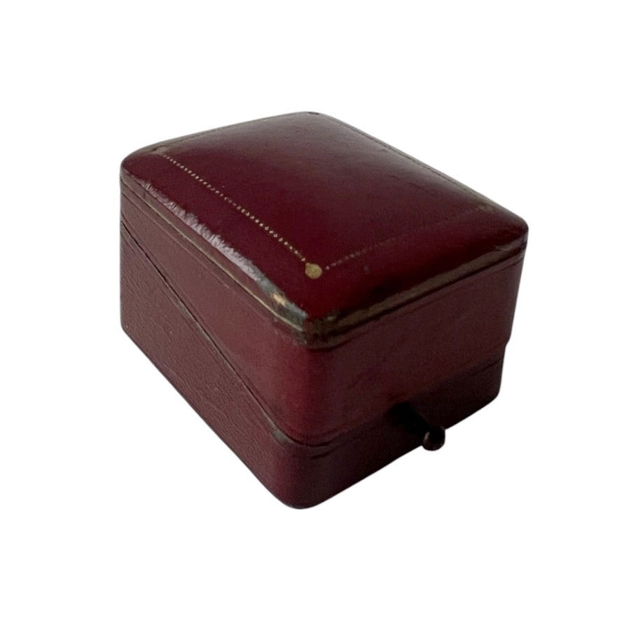 Antique German Jewellery Box Grosse & Sohn Wiesbaden Leather Ring Box Case