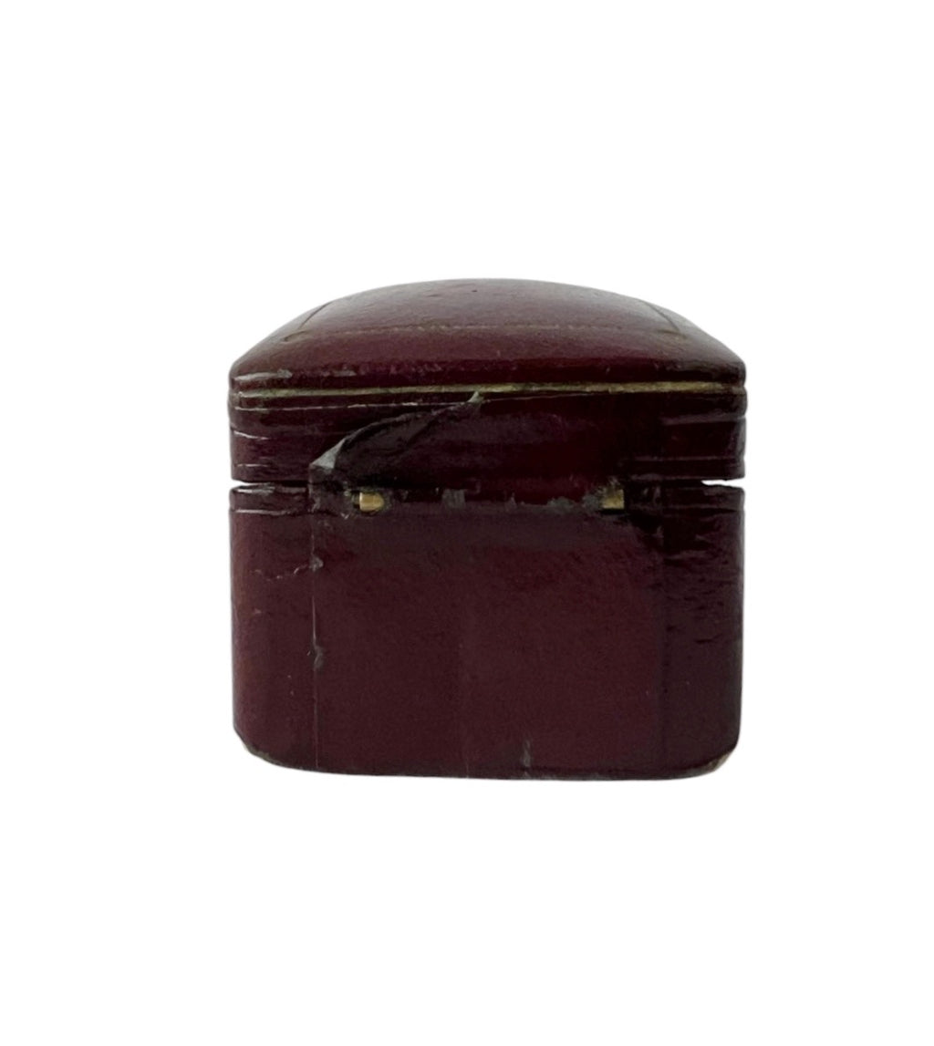 Antique German Jewellery Box Grosse & Sohn Wiesbaden Leather Ring Box Case