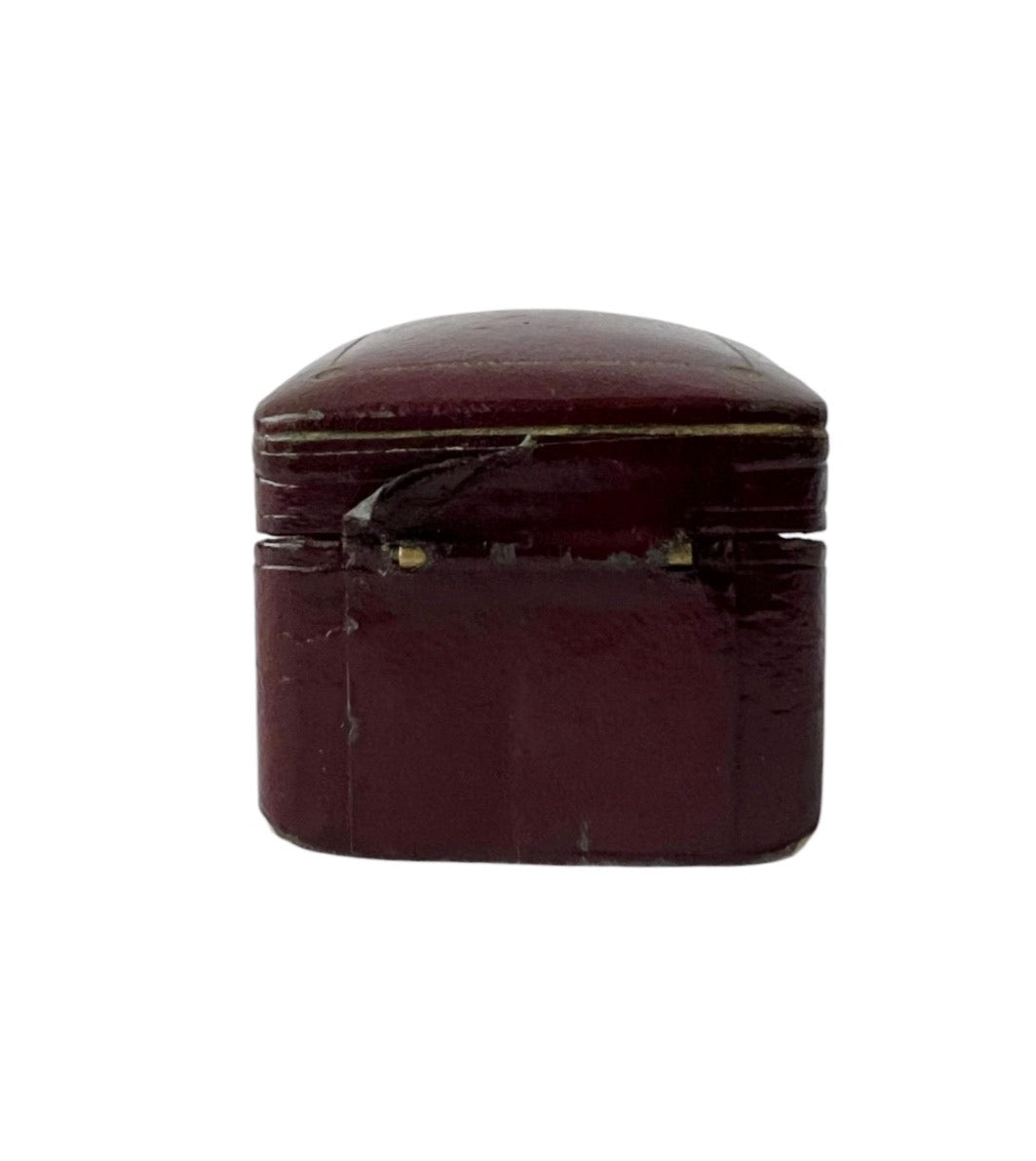 Antique German Jewellery Box Grosse & Sohn Wiesbaden Leather Ring Box Case