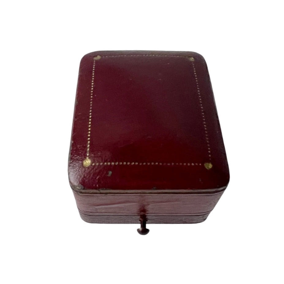 Antique German Jewellery Box Grosse & Sohn Wiesbaden Leather Ring Box Case