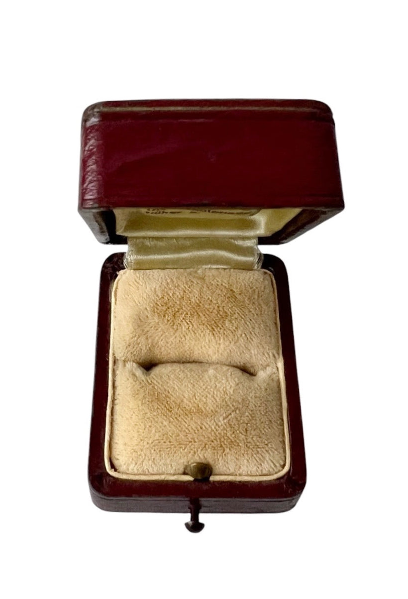 Antique German Jewellery Box Grosse & Sohn Wiesbaden Leather Ring Box Case